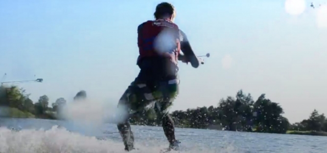  On the board on the waves